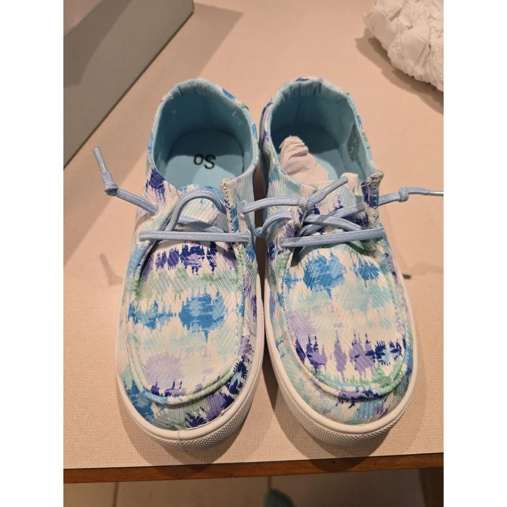 SO Ziti Size 13 - Blue Aztec Slip On Shoes - NWB
